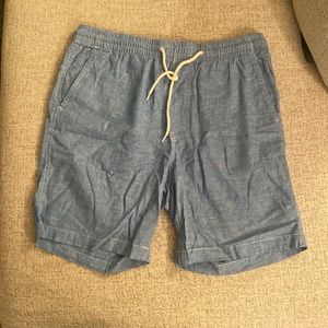 H&M men’s linen/cotton blend shorts in blue